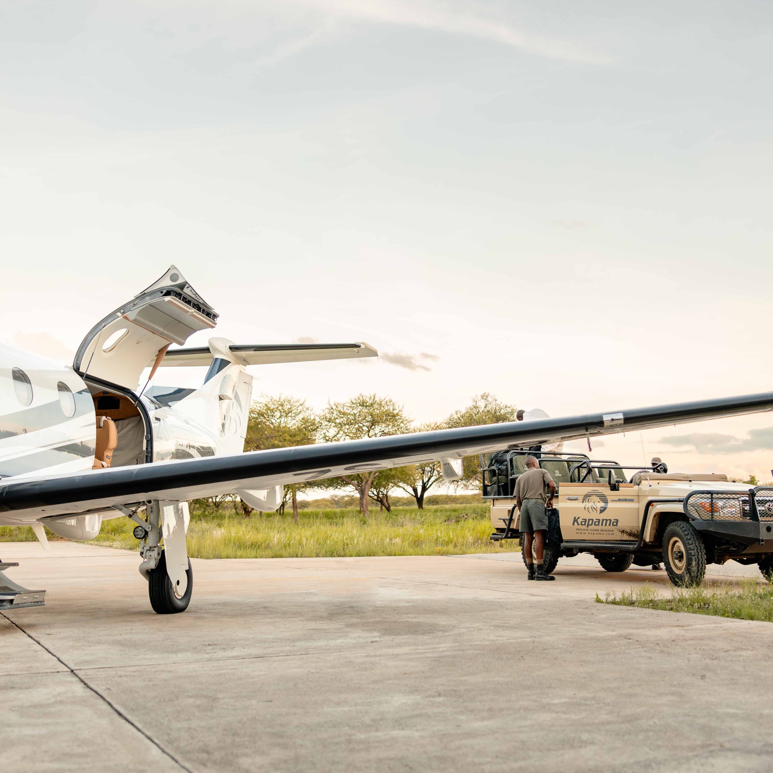 Kapama-Air-landing-strip-welcome